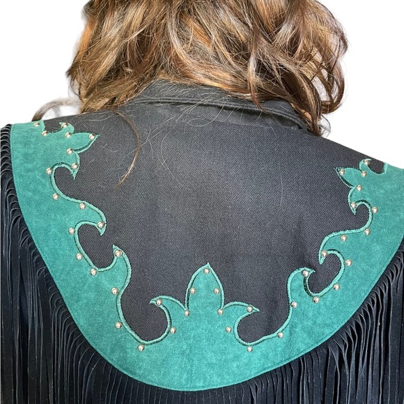 Wester Collection black/green womens jacket size M - Picture 14 of 15